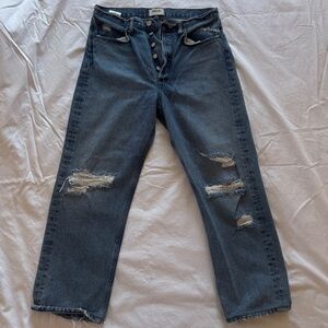 Agolde Distressed Blue Jeans